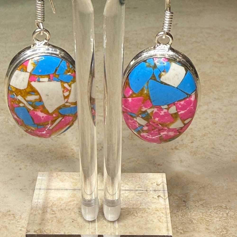 Cotton Candy Turquoise Earrings